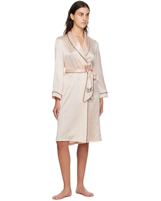 Agent Provocateur Pink Classic Robe in Black | Lyst