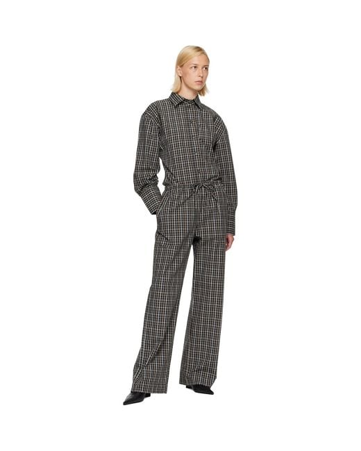 Rohe Black Checked Shaped Shirt