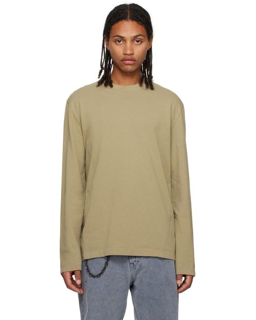 Our Legacy Multicolor Beige Twisted Long Sleeve T-shirt for men