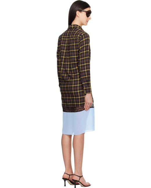 Coperni Black Multi Layer Shirt Midi Dress