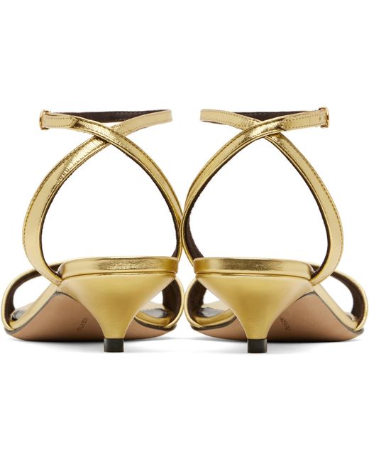 The Row Black Vika Ankle Strap Kitten Heeled Sandals