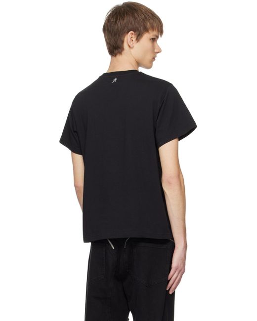T-shirt noir à logo contrecollé Mugler pour homme en coloris Black