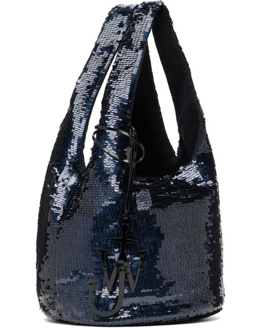 J.W. Anderson Blue Mini Sequin Shopper Bag