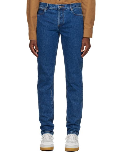 A.P.C. Blue . Indigo Petit New Standard Jeans for men
