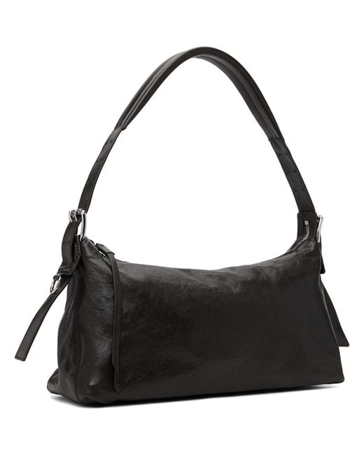 Lemaire Black Belted Baguette Bag