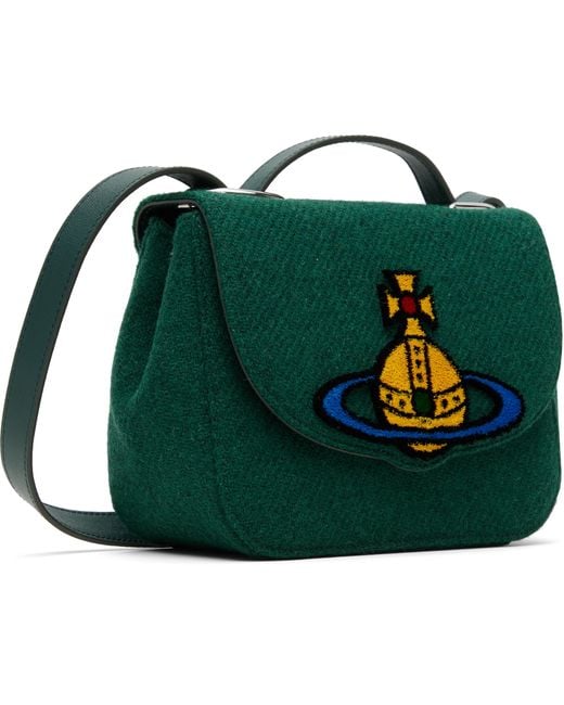 Vivienne Westwood Green Linda Medium Crossbody Bag