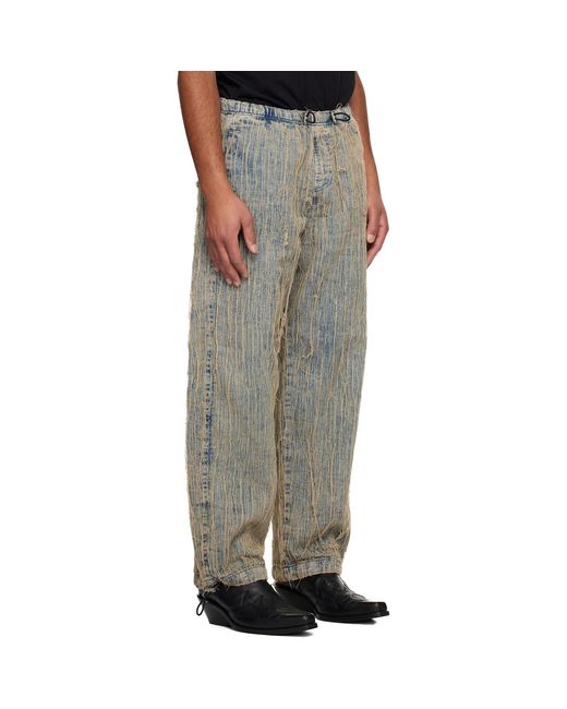 DIESEL Black Relaxed D-Martial 0Cmbz Jeans for men