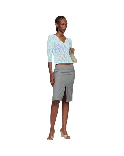 Fruity Booty Blue Lace Moss Wrap T-Shirt
