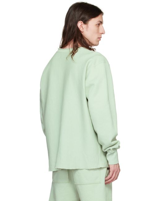 Les Tien Green Crewneck Sweatshirt for men
