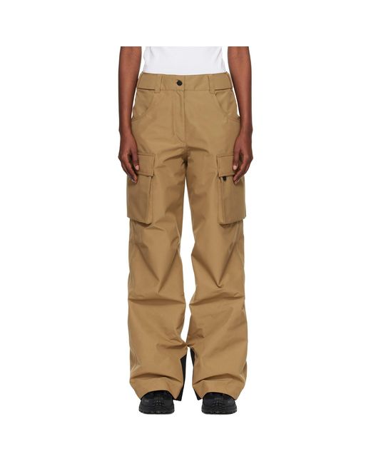Moncler Natural Tan Padded Gore-Tex Ski Pants