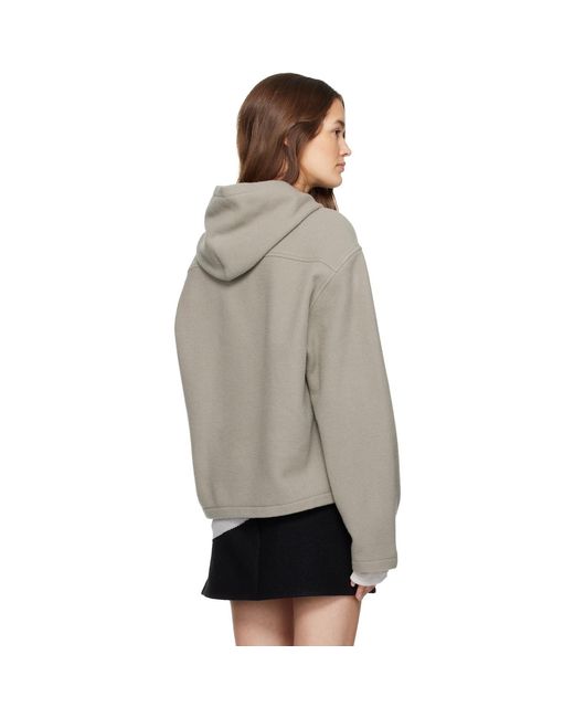Rier Black Fleece Crop Hoodie