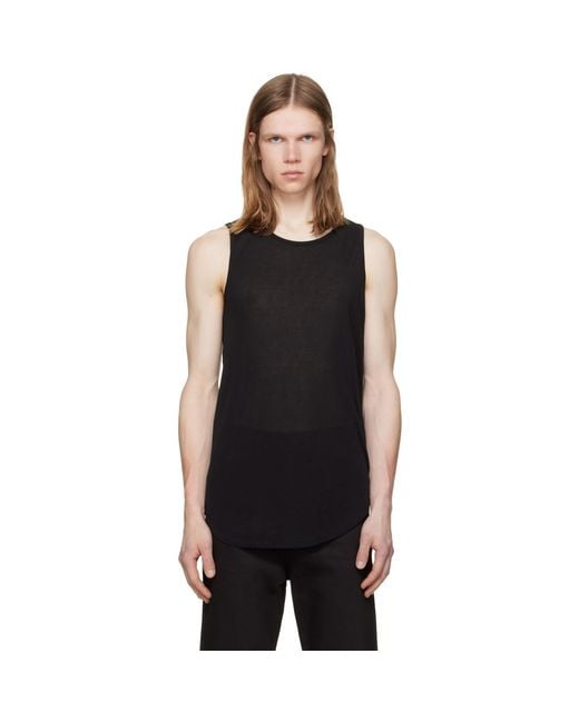 JKEEFER Black Tour Tank Top for men