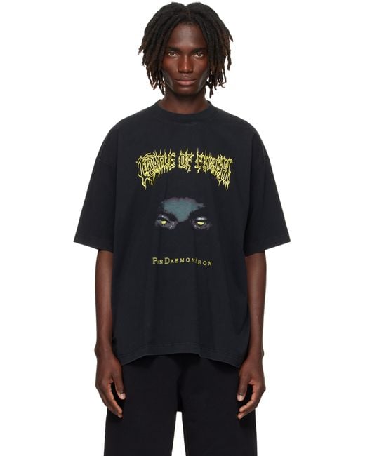 Vetements Black Cradle Of Filth 'Pandaemonaeon' Oversized T-Shirt for men