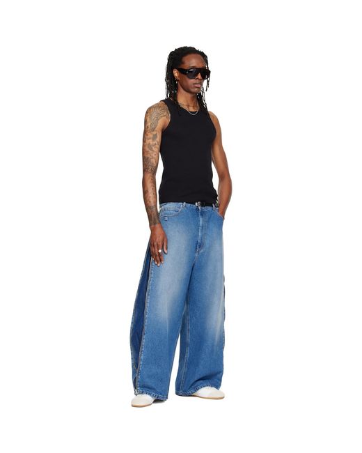 Lu'u Dan Blue Side Zip Jeans for men