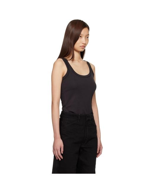 Lemaire Black Rib Tank Top