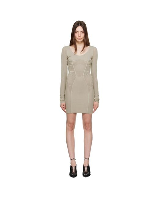 Dion Lee Black Gray Semi-sheer Minidress