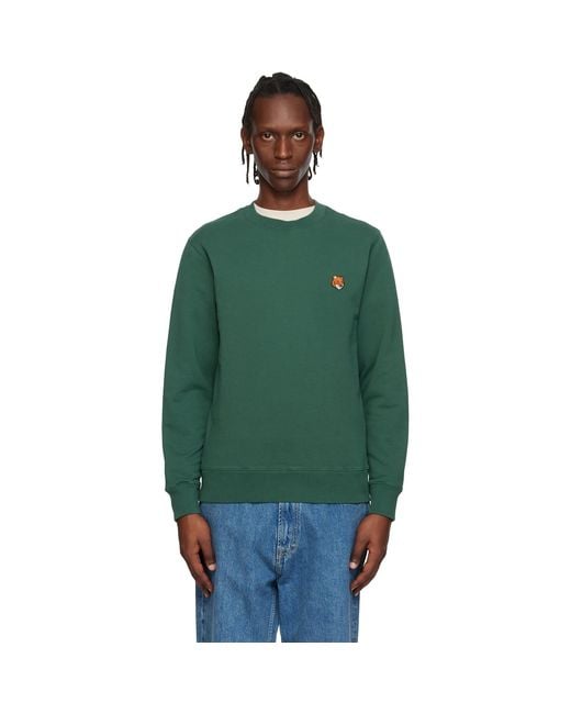 Maison Kitsuné Green Fox Head Regular Sweatshirt for men