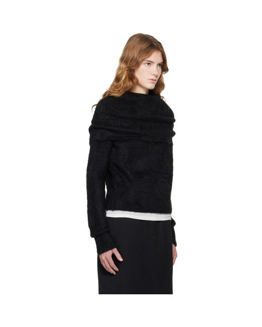 Totême Black Funnel Alpaca-Blend Knit Turtleneck