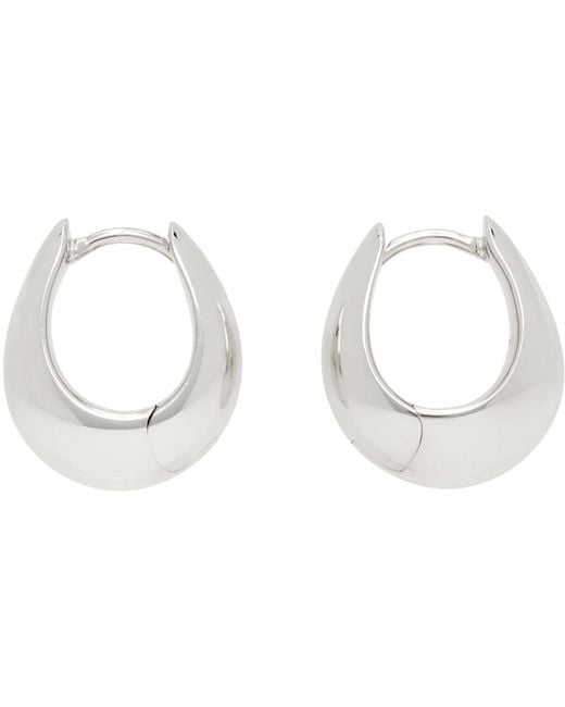 Tom Wood Black Small Ice Hoop Earrings for men