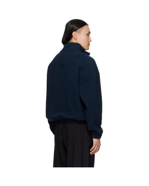 Rier Blue Fleece Sweater for men