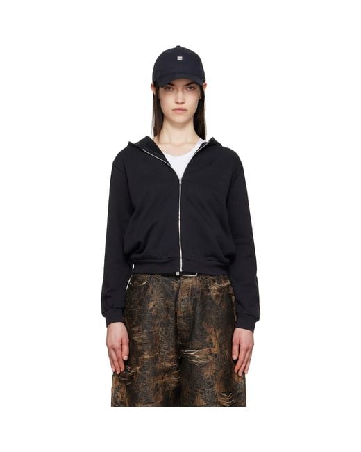 Acne Black Zipper Hoodie