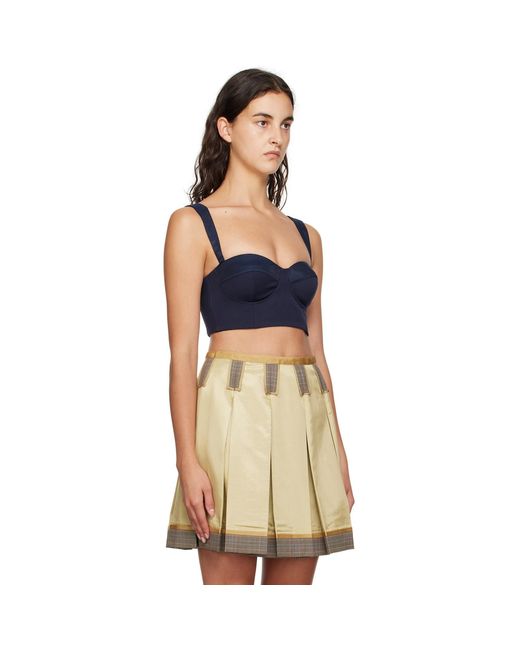 Moschino Blue Navy Inside Out Tank Top