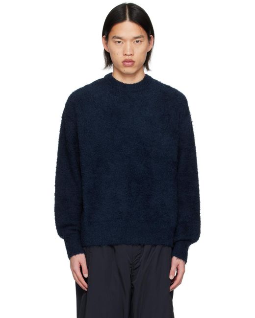 Wooyoungmi Blue Hairy Sweater for men