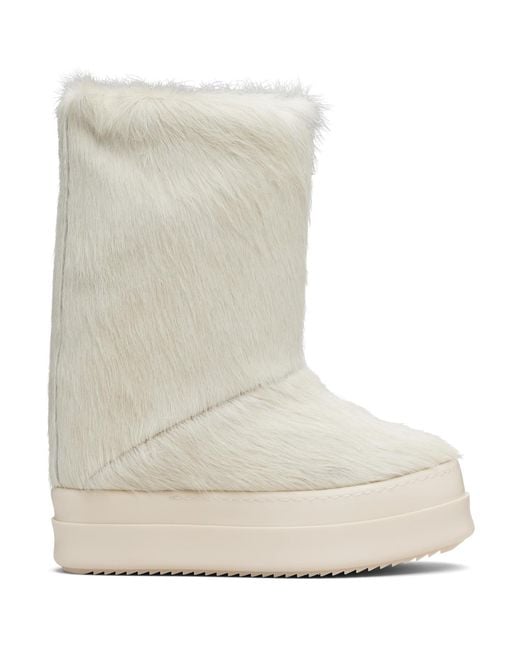 Rick Owens Natural Off- Concordians Mega Bumper Lunar Boots