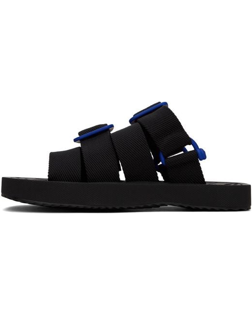 Burberry Black Nylon Strap Sandals for men