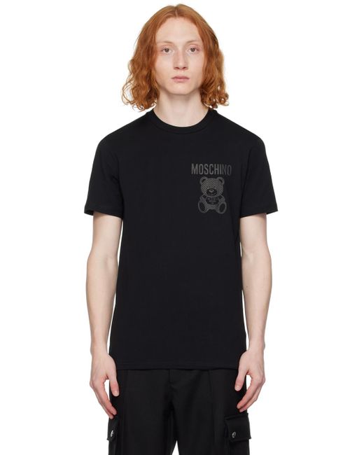 Moschino Black Bonded T-shirt for men