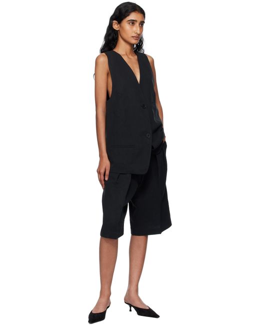 Frankie Shop Black Melrose Linen Vest