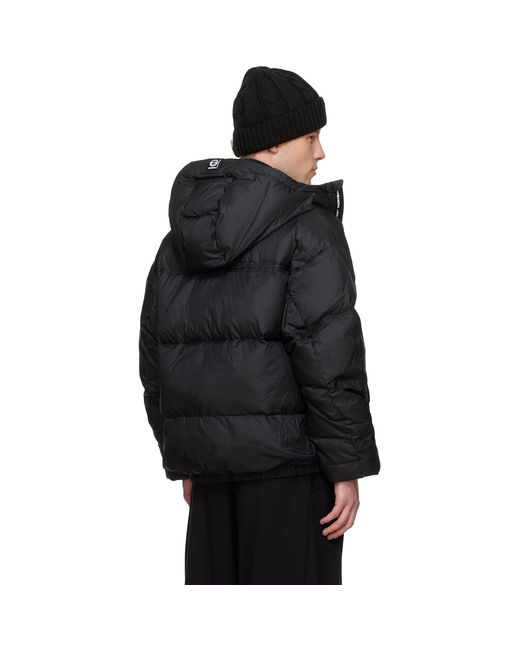 Aape By A Bathing Ape Black 'Aapenow' Moonface Down Jacket for men
