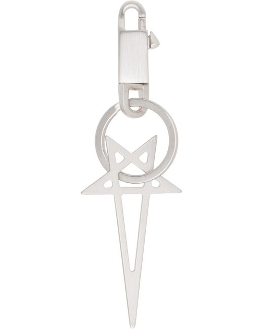 Rick Owens Black Concordians Pentagram Keychain for men