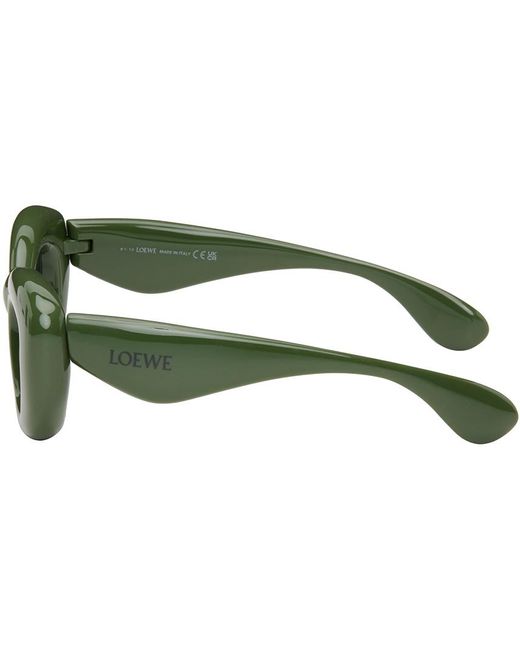 Loewe Green Inflated Butterfly Sunglasses