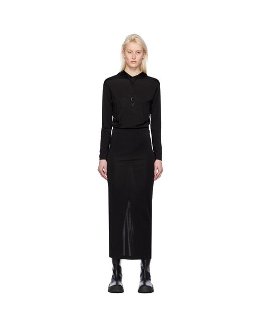 Dion Lee Black Gathered Maxi Dress