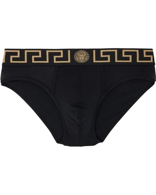 Versace Black Two-Pack Cotton-Jersey Briefs for men