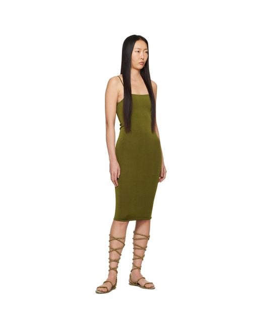 Isa Boulder Black Ssense Exclusive Khaki Jigsaw Midi Dress