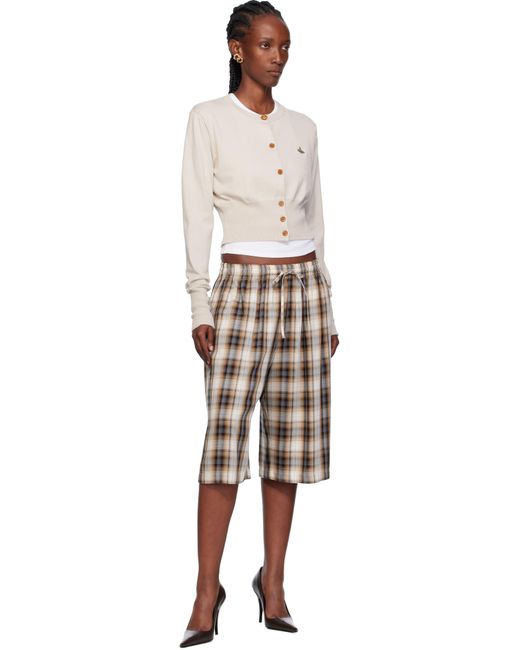 Vivienne Westwood Multicolor Taupe Bea Cropped Cardigan