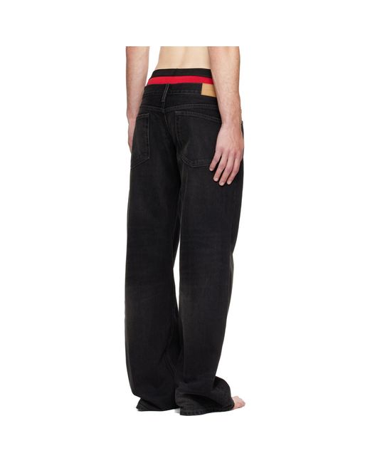 Raimundo Langlois Black Bootcut Jeans for men