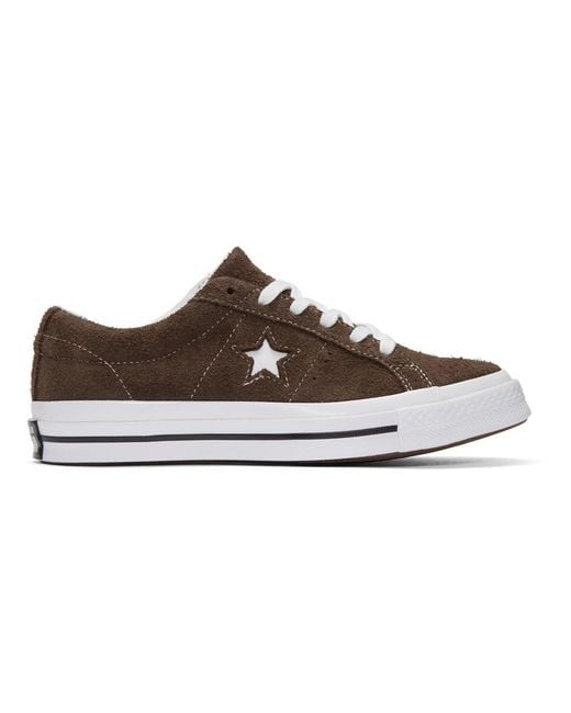 Converse Brown Suede One Star Sneakers for men