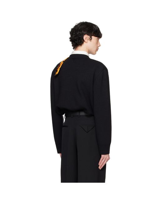 Bottega Veneta Black Classic Wool Tailored Sweater for men