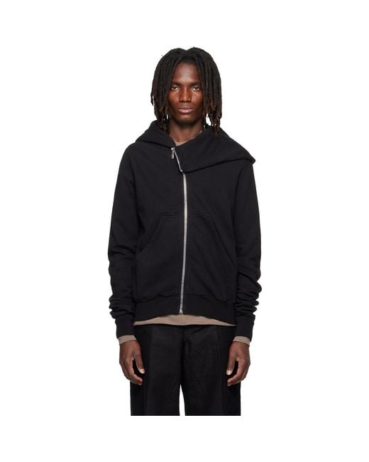 Rick Owens Black Tower Mountain Hoodie for men