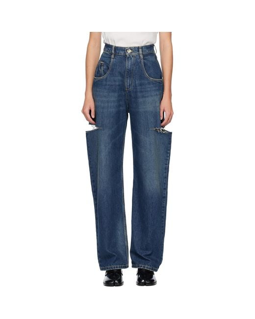 Maison Margiela Blue Cut-Out Jeans