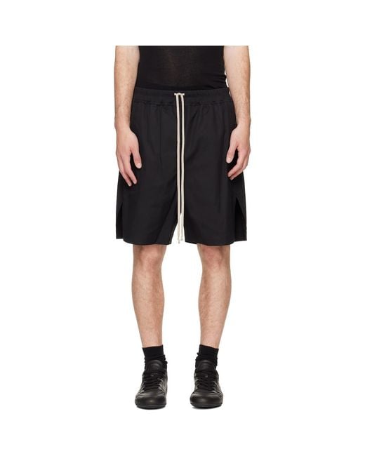 Rick Owens Black Tower Boxers Shorts for men