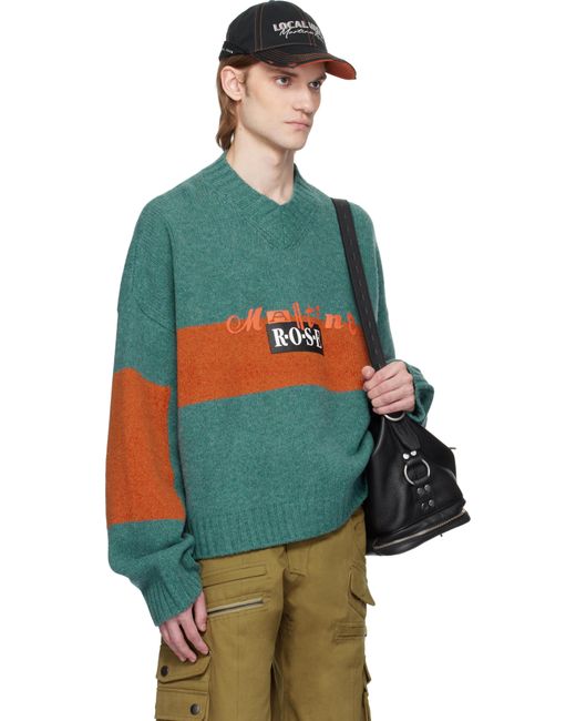 Martine Rose Green Oversized Sweater for men