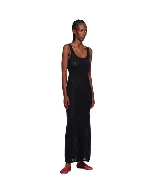 Holzweiler Black Tine Crochet Maxi Dress