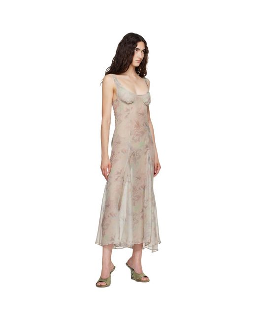 Collina Strada Natural Pamela Slip Midi Dress