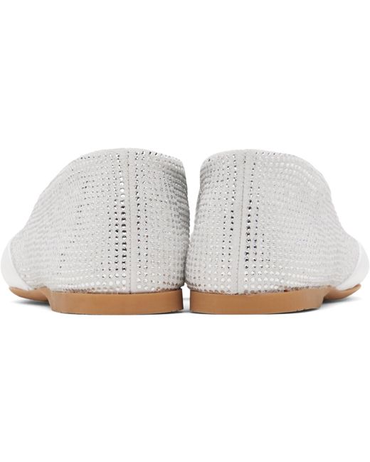 J.W. Anderson Black White Crystal Ballerina Flats