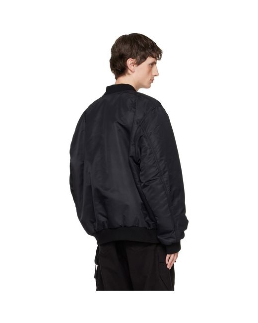 A Diciannoveventitre Blue Padded Bomber Jacket for men
