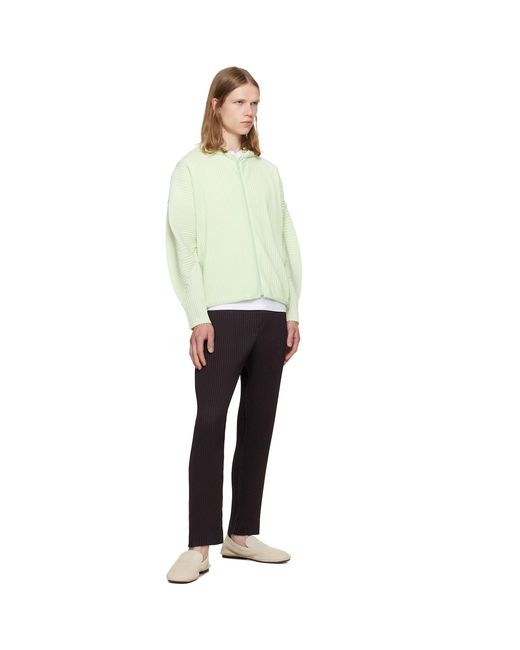 Homme Plissé Issey Miyake Green Monthly Colors July Hoodie for men